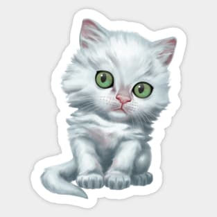 Turkish Angora kitten Sticker